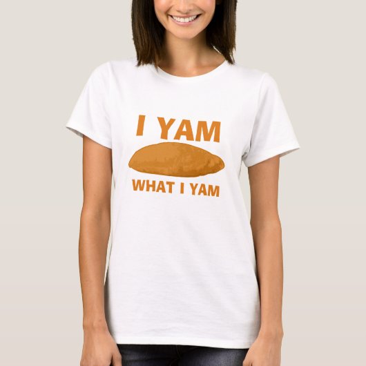 Iヤマイモ何Iのヤマイモ Tシャツ (正面)