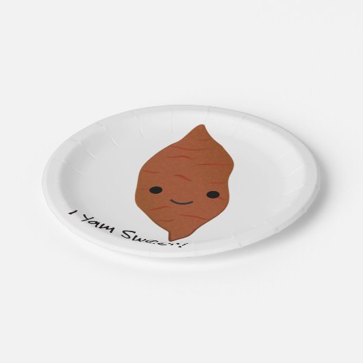 Iヤム芋かわいいかわいいサツマイモ ペーパープレート (アングル)