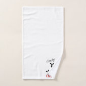 Iユニークハートチアリーティングパーソナル バスタオルセット (ハンドタオル)