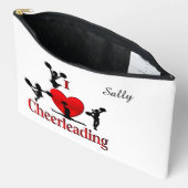 Iユニークハートチアリーティング氏名 アクセサリーポーチ (見開き)