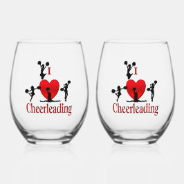 Iユニークハートチアリーティング ステムなしワイングラス