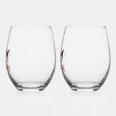 Iユニークハートチアリーティング ステムなしワイングラス (左)