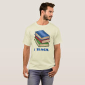 Iライブラリ教えブックスタックの先生評価 Tシャツ (正面フル)