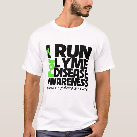 Iライム病の認識度のために走られて Tシャツ (正面)