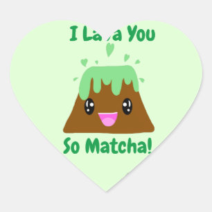 Iラバユーソマッチャかわいいハート ハートシール