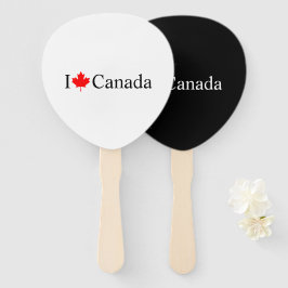 Iラブカナダタイポグラフィと赤いメープルリーフパーティー ハンドファン