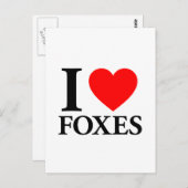 Iラブキツネ ポストカード (正面/裏面)