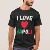 IラブナポリIハートイタリアナポリ家族旅行S Tシャツ (正面)