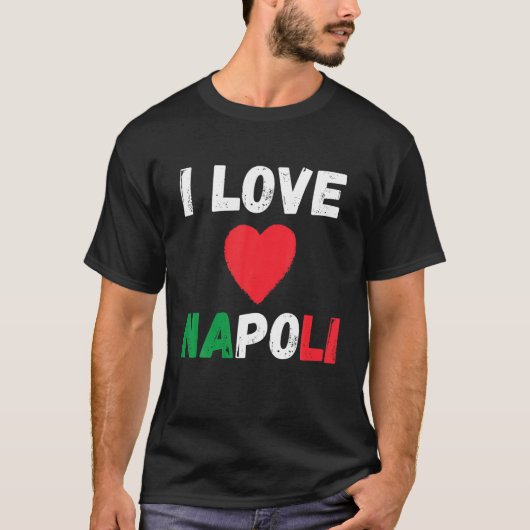 IラブナポリIハートイタリアナポリ家族旅行S Tシャツ (正面)