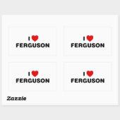 Iラブファーガソン・ミズーリ 長方形シール (シート)