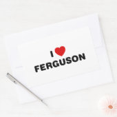 Iラブファーガソン・ミズーリ 長方形シール (封筒)