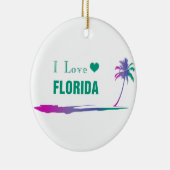 Iラブフロリダグリーンカラフルー セラミックオーナメント (右)
