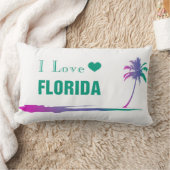 Iラブフロリダグリーンカラフルー ランバークッション (ブランケット)