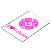 IラブベラルーシフォークパターンВышиванка Беларусь ノートブック (左側)