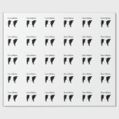 Iラブベルティーズ – 白黒ベルテッドガロウェイ牛 ラッピングペーパー (フラット)