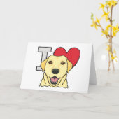 Iラブラブラドール カード (黄色い花)