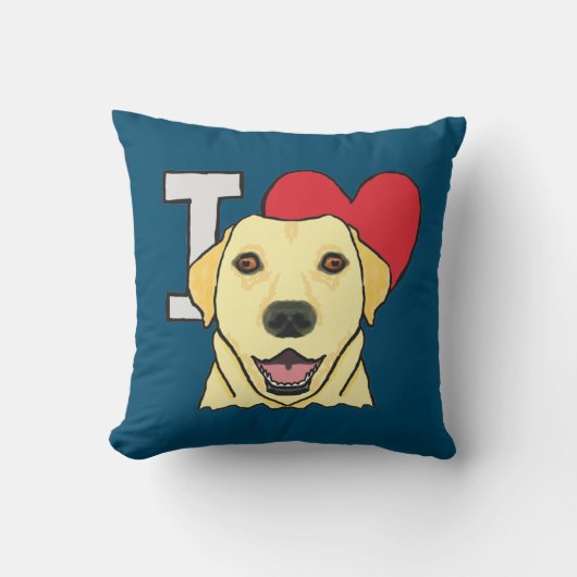 Iラブラブラドール クッション (正面)