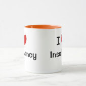 Iラブ倒産処理者管理者引用文 マグカップ (中央)