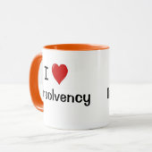 Iラブ倒産処理者管理者引用文 マグカップ (正面左)