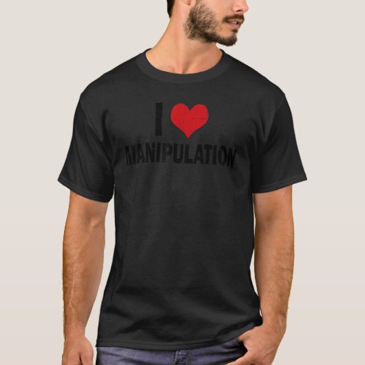 Iラブ操作TシャツIハート操作フー Tシャツ (正面)