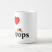 Iラブ棒つきキャンデー コーヒーマグカップ (中央)