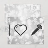 Iラブ爪、 ネイル ポストカード (正面/裏面)