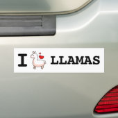 Iラマのラマ バンパーステッカー (車上)