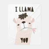 Iラマ フリースブランケット (正面)