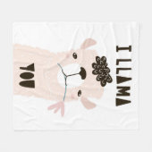 Iラマ フリースブランケット (正面(横))