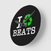 Iリサイクルビート ラウンド壁時計 (傾斜)