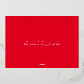 Iリス食べトPetフォイルいけなホリデーカード 箔シーズンカード (裏面)