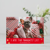 Iリス食べトPetフォイルいけなホリデーカード 箔シーズンカード (立ち正面)