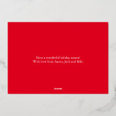 Iリス食べトPetフォイルいけなホリデーカード 箔シーズンカード (裏面)