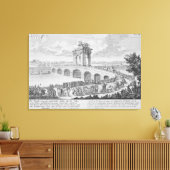 Iリミニの近くのVia FlaminiaのAugustusの橋 キャンバスプリント (インサイチュ (リビング))