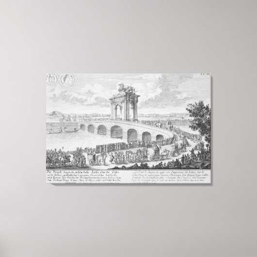 Iリミニの近くのVia FlaminiaのAugustusの橋 キャンバスプリント (正面)