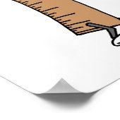 Iルールおもしろいマンガ定規 ポスター (角)