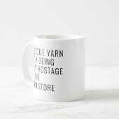 Iレスキューおもしろいヤーンクロシェ愛好家 コーヒーマグカップ (正面左)