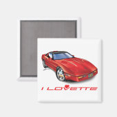 Iロヴェットユニークカーデザイン マグネット (正面/裏面)