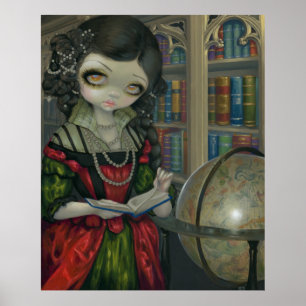 Iヴァンパイリラリブレリアアートプリントゴシック様式ヴァンパイアアート ポスター