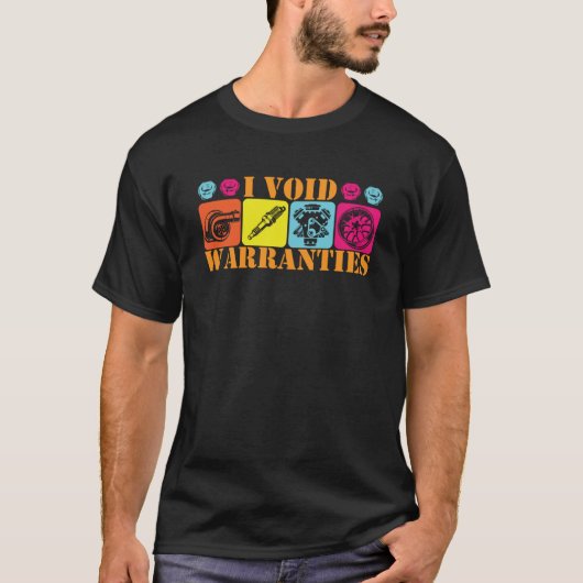 IヴォイドWarnties I Fix車の自動整備士 Tシャツ (正面)
