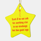 I主は私のストッキングの何か他のものを頼みません セラミックオーナメント (左)