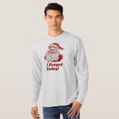 I今日Poopedサンタの男性   Long-sleeved長袖シャツ Tシャツ (正面フル)