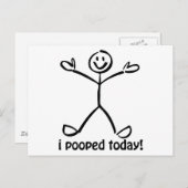 I今日Pooped ポストカード (正面/裏面)