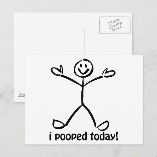 I今日Pooped ポストカード (正面/裏面)