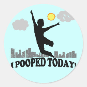 I今日Pooped ラウンドシール