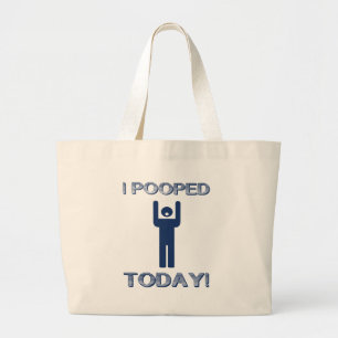 I今日Pooped ラージトートバッグ