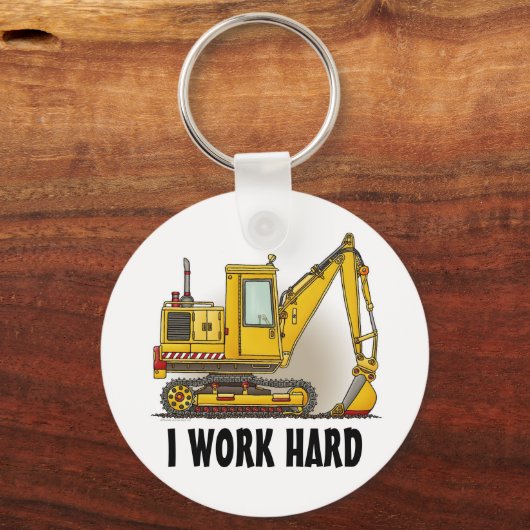 I作業懸命ディガーショベルキーチェーン キーホルダー (正面)