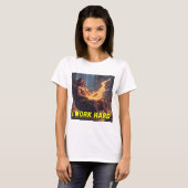 I作業懸命Tシャツ – グラフィックやる気を起こさせるティー Tシャツ (正面フル)