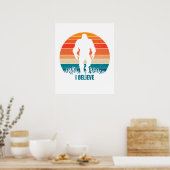 I信じサスカッチビグフットプリントとポスター ポスター (キッチン)