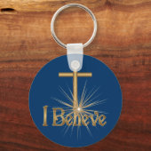 I信じ金ゴールドスターCross KeyChain キーホルダー (正面)